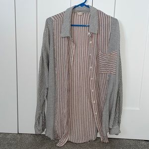 Womens Hem & Thread button down long sleeve